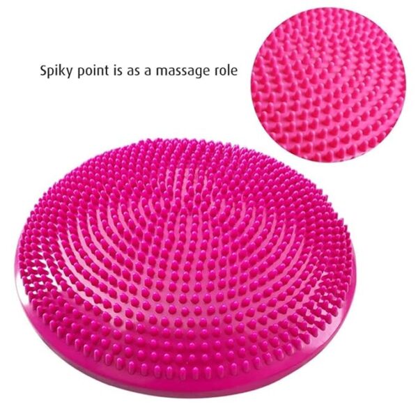 Inflated Stability Wobble Cushion Pad – Extra Thick Yoga & Balance Disc with Pump, 33 cm (13 in) – Sensory Seat Cushion for Kids & Adults, Core & Leg Workout - Image 7