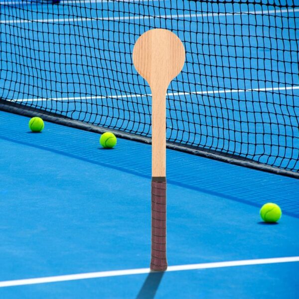 Creations Wooden Tennis Pointer Spoon Wooden Spoon 55x12cm for Training Beginner Black Pink - Image 2